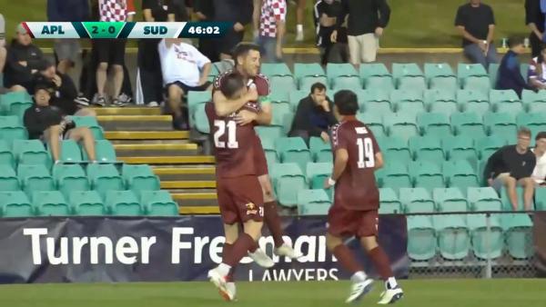 GOAL: Wests' skipper with a plum
